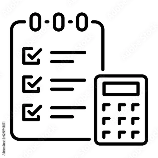 Fototapeta Event budget icon in linear style 