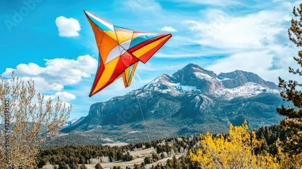 Obraz Kite Flying in Mountains