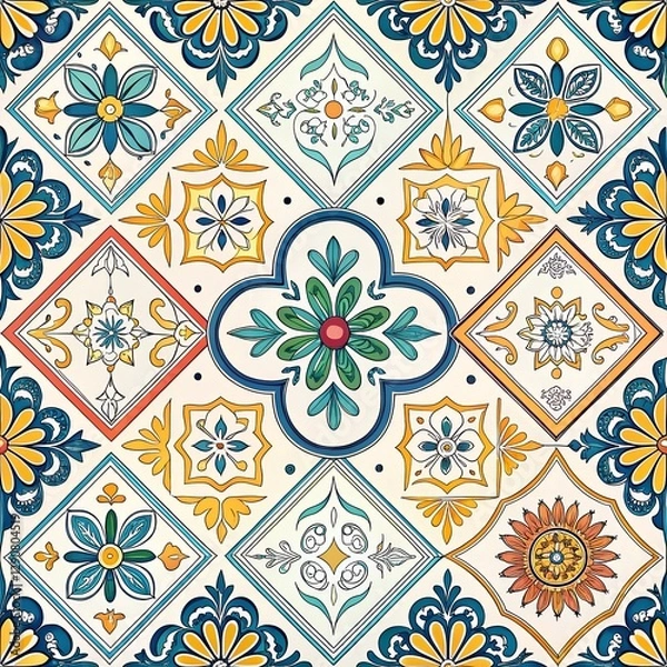 Fototapeta beautiful seamless pattern