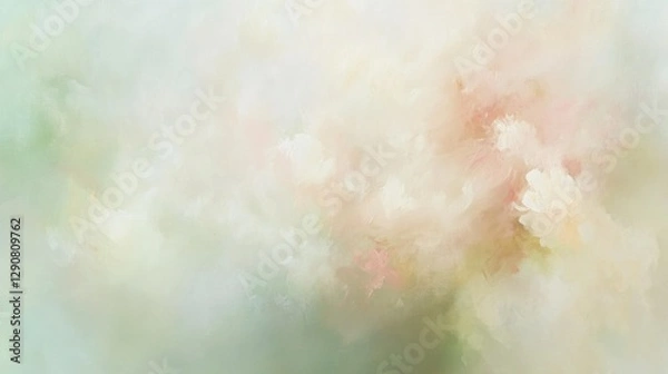 Fototapeta Translucent abstract background with soft pastel colors, subtle gradients, and blurred textures for artistic and design applications. Perfect for wallpapers.