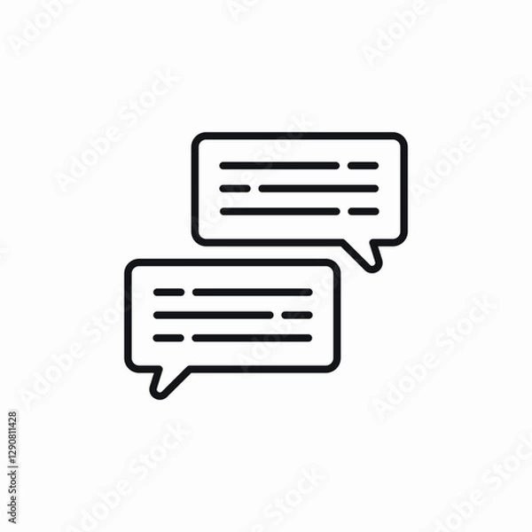 Obraz speech bubble Text message conversation icon vector sign
