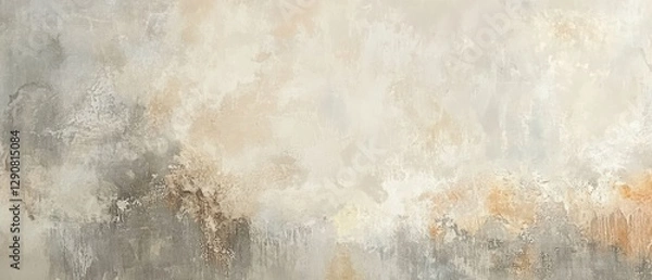 Fototapeta Abstract canvas texture with muted colors, soft hues of gray, beige, and rust. Neutral background for art, design, or creative projects.