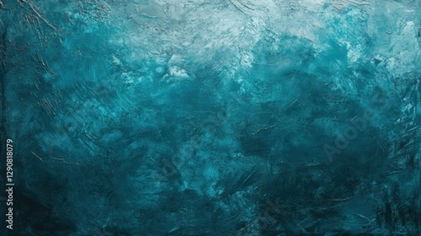 Fototapeta Textured teal abstract background with blended shades, artistic canvas design, digital wallpaper, modern decor, and creative visual elements for projects.