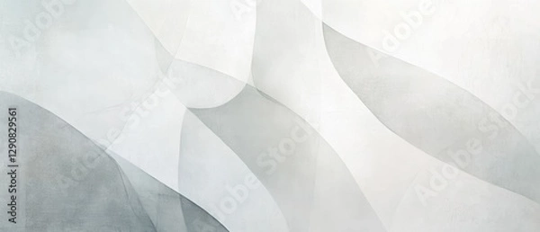 Fototapeta Soft textured background with subtle waves in shades of gray and white, ideal for digital design, presentation, or modern art projects. Abstract minimalistic style.