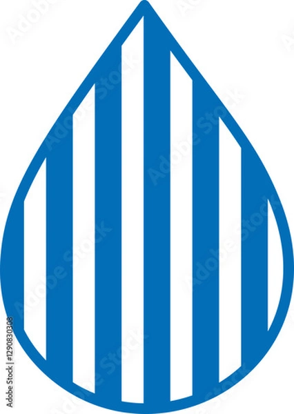 Obraz Pattern Blue Water Drop Stripes Vector