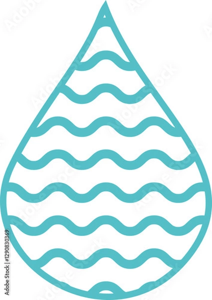 Obraz Pattern Blue Water Drop Wave Vector