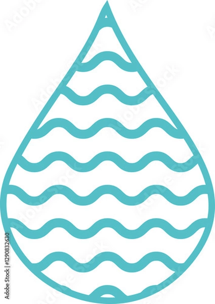 Obraz Pattern Blue Water Drop Wave Vector