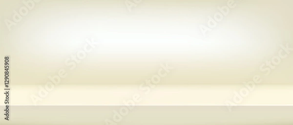Fototapeta Background ivory shelf studio, pastel beige nude space room tabletop, vector illustration. Limbo countertop backdrop.