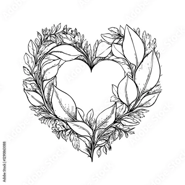 Obraz Heart shaped leaf leaves  crest