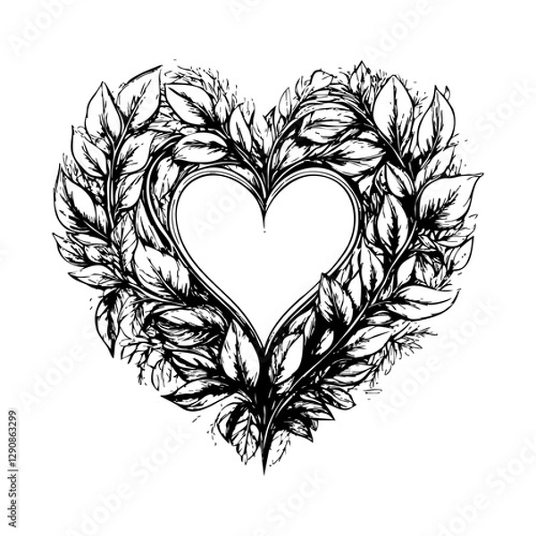 Obraz Heart shaped leaf leaves crest