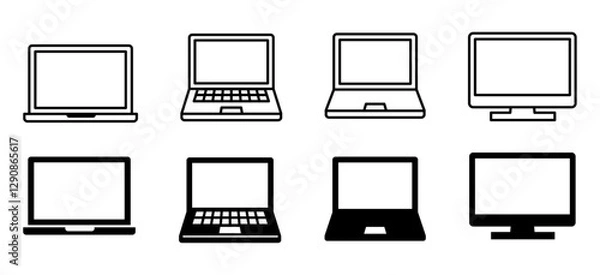 Obraz デスクトップ・ノートパソコンイラストアイコン1