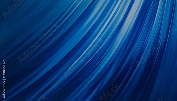 Fototapeta Abstract Blue Waves Stream Background, Converging Lines, Futuristic Wallpaper Technology Design