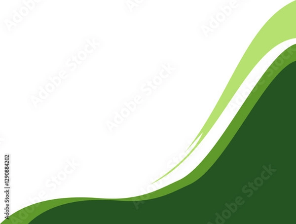 Fototapeta Green Wave Corner Vector
