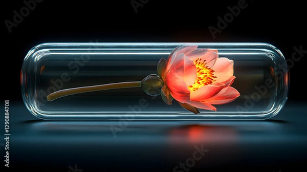 Fototapeta a flower in a glass bottle