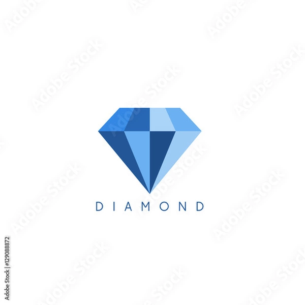 Fototapeta abstract icon vector design template of diamond