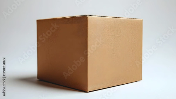 Fototapeta a brown box with a white background