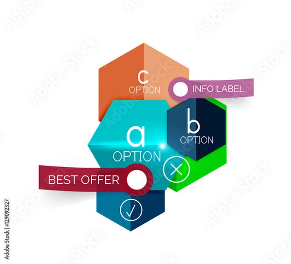 Fototapeta Abstract infographic geometric templates