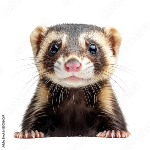 Obraz ferret portrait isolated on transparent png