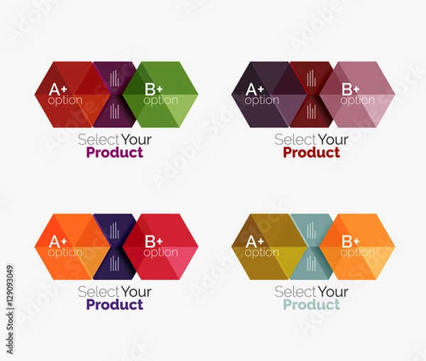Fototapeta Business geometric layouts with option text