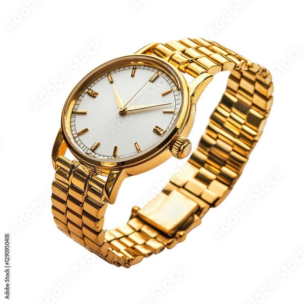 Obraz gold watch isolated on transparent png