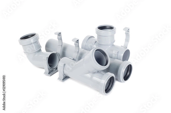 Obraz pvc pipe connection white background
