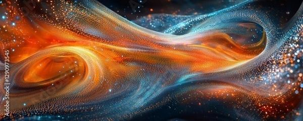 Fototapeta Abstract Light Streams in a Digital World, Generative AI