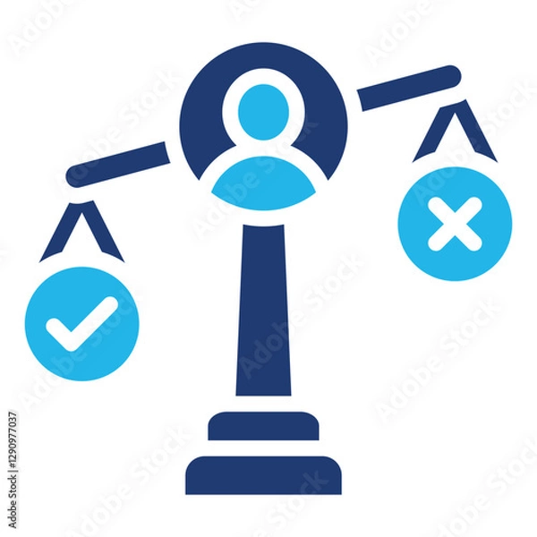 Obraz Moral Decision Icons For Design Elements 