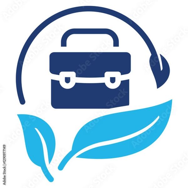 Obraz Green Business Icons For Design Elements 