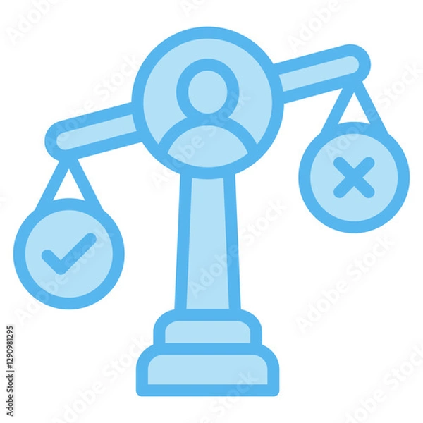 Obraz Moral Decision Icons For Design Elements 