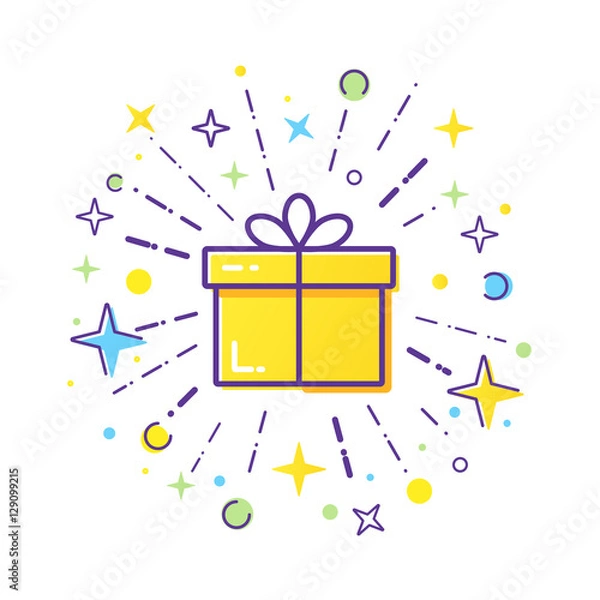 Obraz Gift box logo.