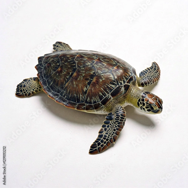 Fototapeta turtle on a white background