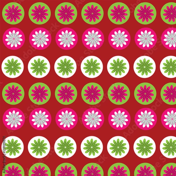 Obraz seamless colorful pattern with flowers design