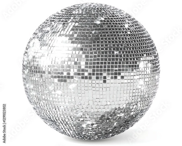 Fototapeta Reflective Disco Ball, Isolated Object, Studio Shot