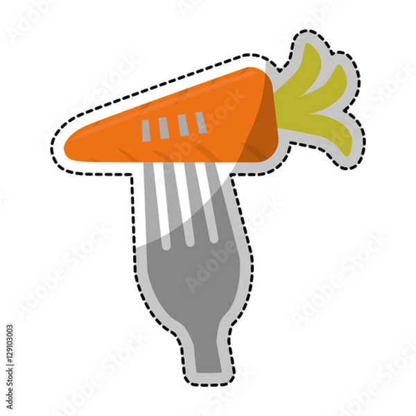 Obraz single carrot icon image vector illustration design 