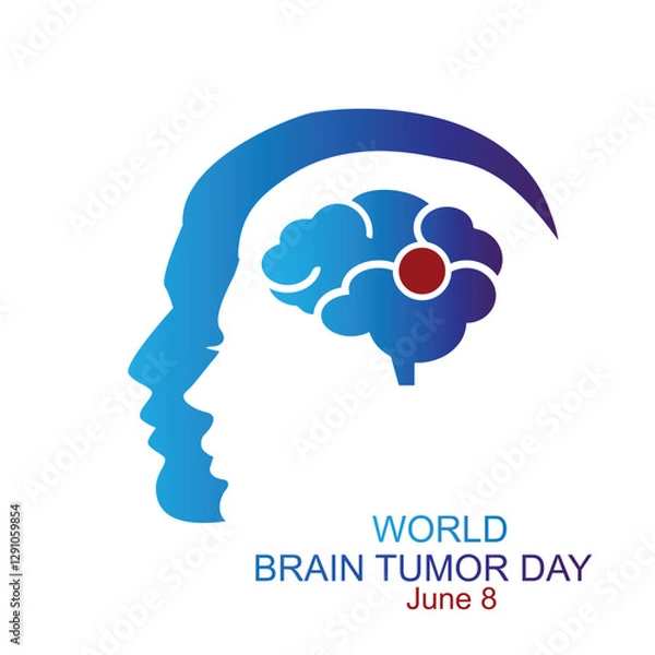 Fototapeta World Brain Tumor Day Vector Illustration