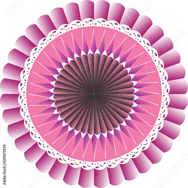 Obraz pink ribbon on white background