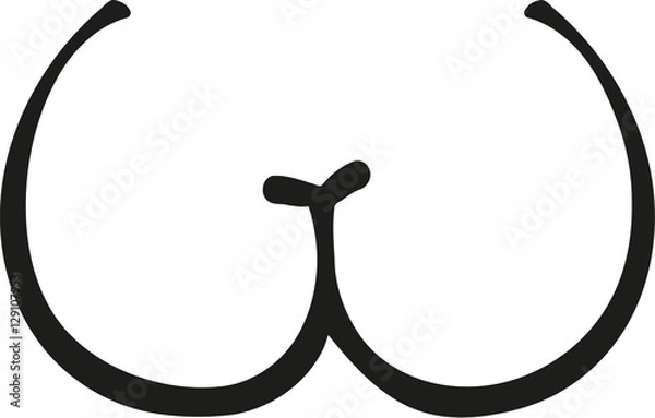 Obraz Ikona prosty tyłek