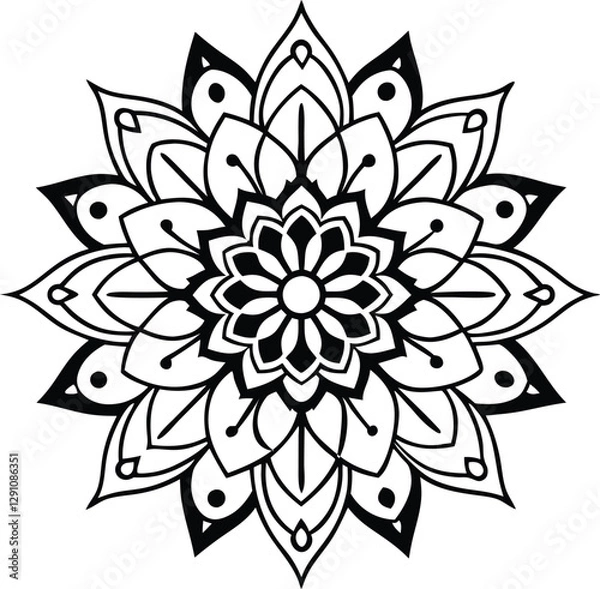 Obraz mandal design vector art beckground