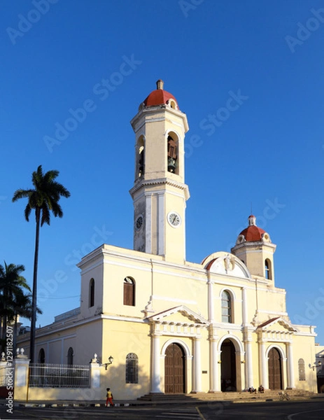 Obraz The Our Lady of the Immaculate Conception Cathedral.also called Cienfuegos Cathedral is a Catholic church is located opposite the Martí Park in the city of Cienfuegos the.Cuba