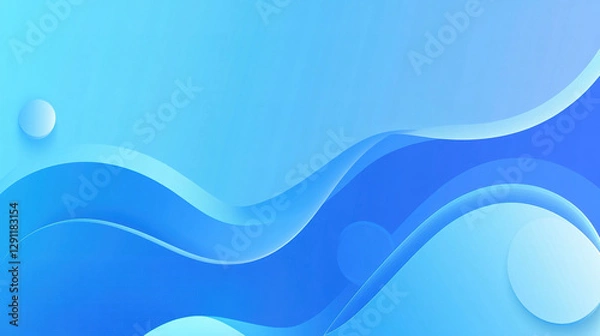 Fototapeta Gradient Blue Wave Background