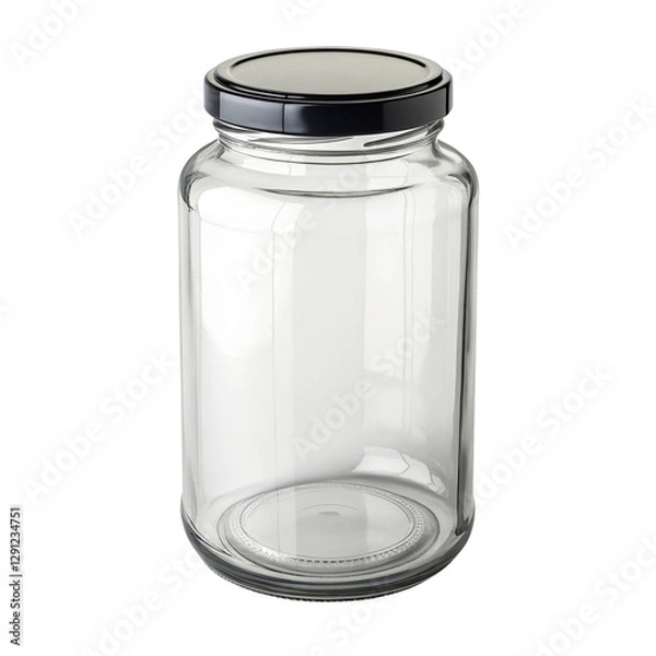 Obraz empty glass jar isolated
