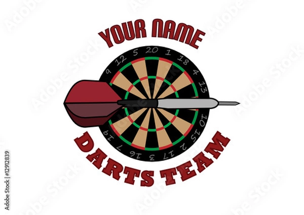 Obraz Darts Team Logo