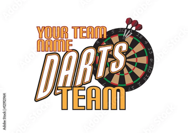 Fototapeta Darts Team Logo