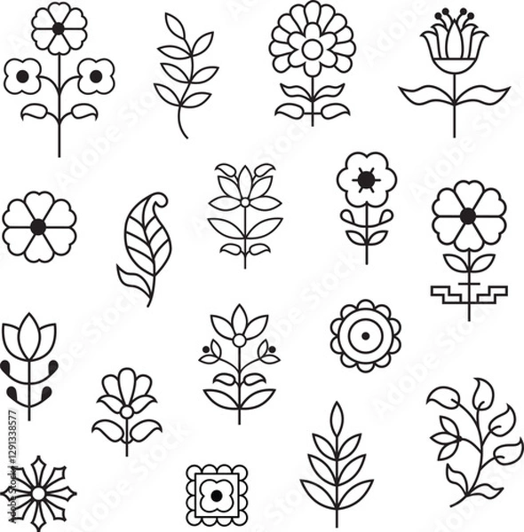 Obraz Indian decorative vector motifs