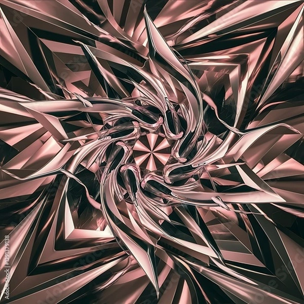 Fototapeta Geometric background adorned with dynamic arrows and sleek lines forming intricate web of movement and energy captivating the eye with its mesmerizing patterns