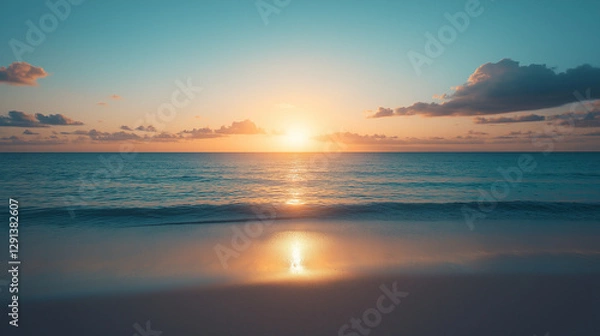 Obraz Surreal Sunset Over Mountains