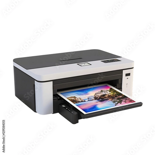 Obraz HP DeskJet Printer Isolated on Transparent Background