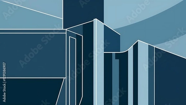 Fototapeta Minimal geometric abstract vector background