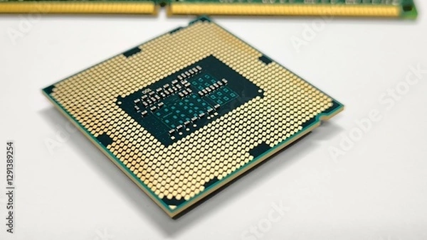 Fototapeta CPU on white background. For computer.