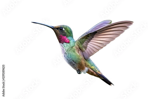 Obraz Graceful Hummingbird in Flight With Open Wings in Nature png